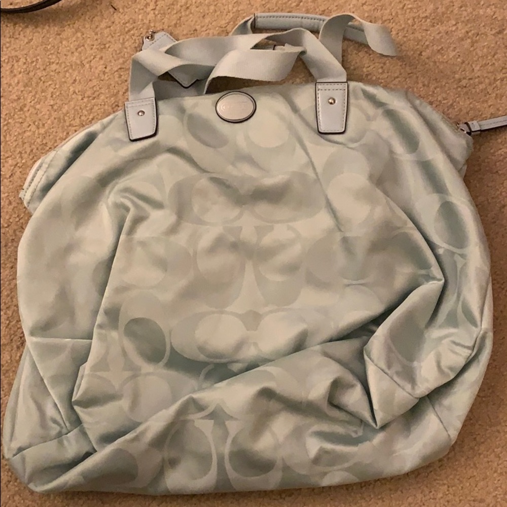 Blue coach tote